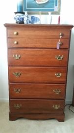 Cherry chest of drawers - no nics, no scratches.  