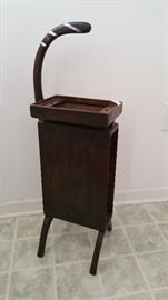 Hand made vintage telephone stand with phone book nook