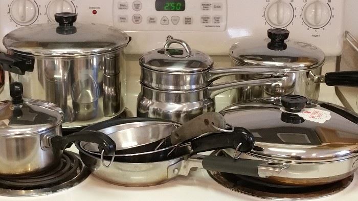 Revereware pots and pans - most new
