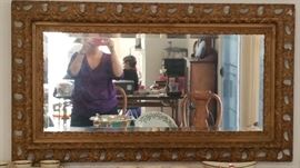 Antique gold tone ornate mirror - 1860's 