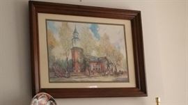 Bruton Parish Church large framed print 