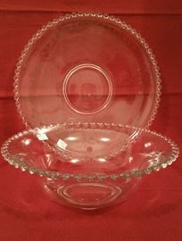 Candlewick bowl and platter