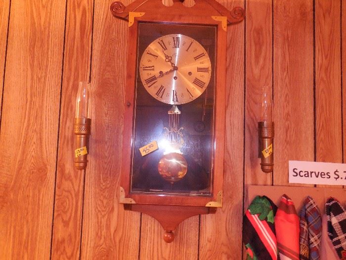 Wall clock and Rail Road Sconces