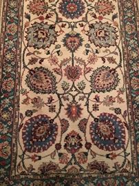 close up detail of extra long runner rug - great high quality piece