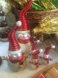 Cute little snow family