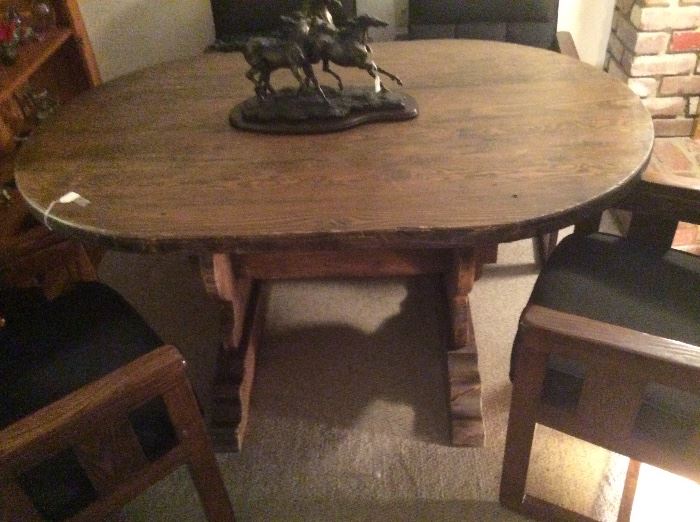 Custom made tressel table