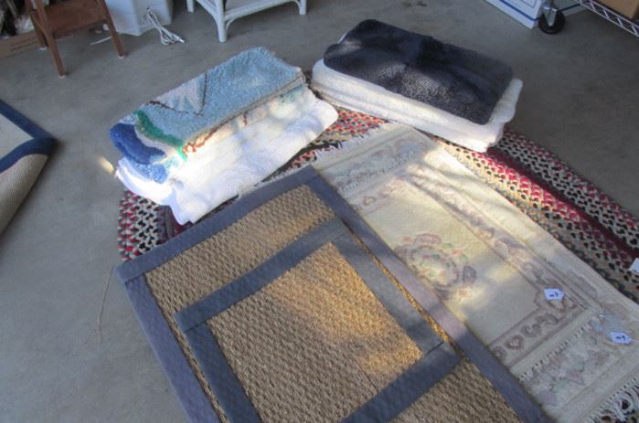 Rugs and lots of bath mats