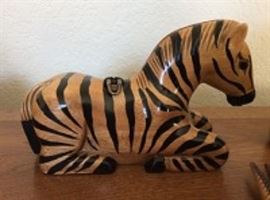 Timmy Woods Beverly Hills Wood Zebra Purse