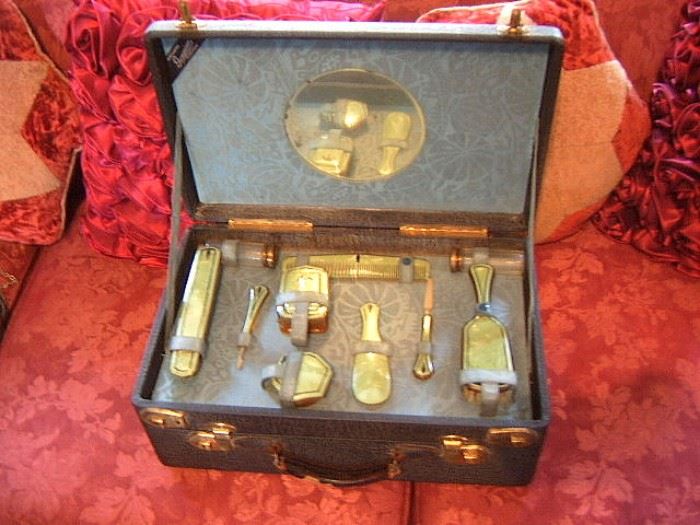 Victorian lady's dresser set.