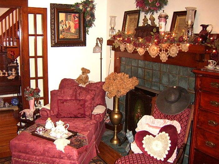 All items in this photo in sale except chair & ottoman.