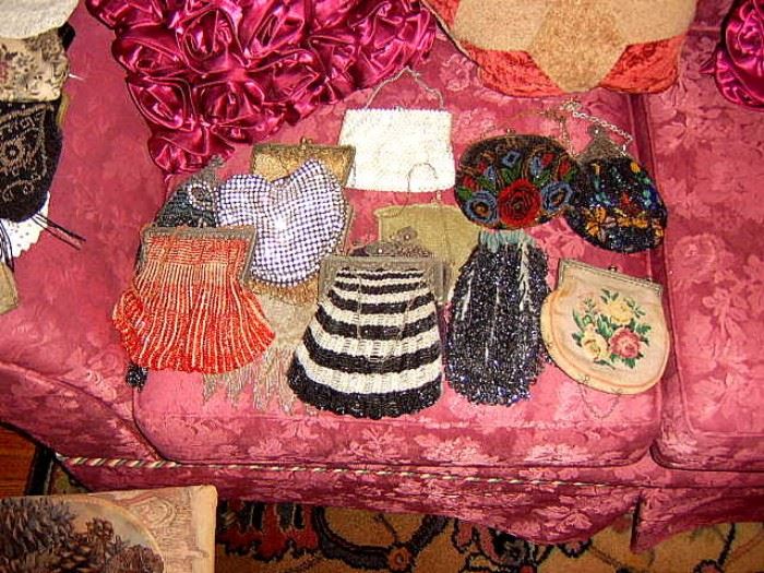 Some of the beaded purses,