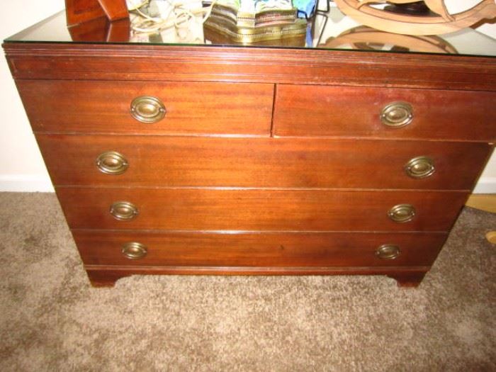 Mengel dresser.  There are 2 matching Mengel nightstands with 4 drawers.