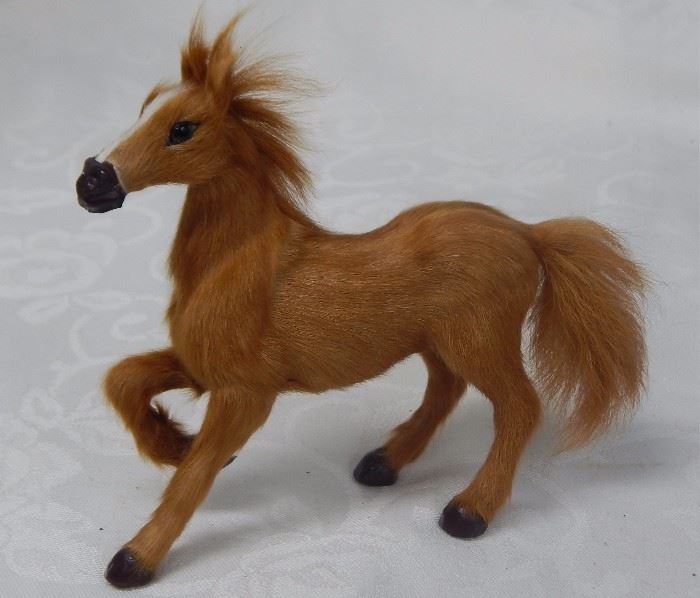 Very well made real fur horse figurine.
