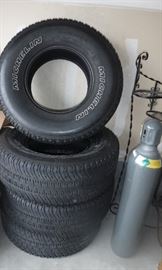 MICHELIN TIRES. FITS MANY VECHICLES. WERE USED ON A TOYOTA TACOMA. WELDING TANK.