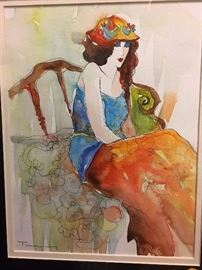 Original Tarkay Watercolor