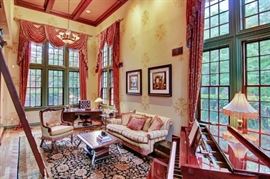 NOTE: Sofas, Paino, desk, and Table in this pic are not available. RUG IS AVAILABE - Hand Knotted - Measures 20'8" x 10'