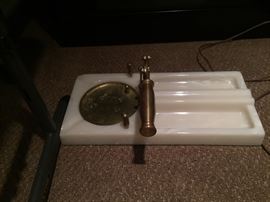 Cigar cutter / Assortment of antique cigar collectibles. 