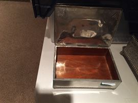 Assortment of antique cigar collectibles. 