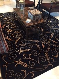 Black & Gold Tibet Rug 8' x 10'