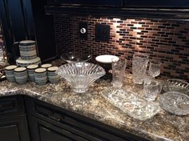 Misc crystal & press glass