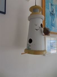 Lighthouse bird house