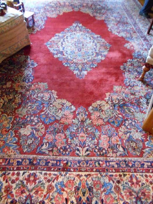 Hand woven Wool Persian style Rug, 15'L x 10'3" W