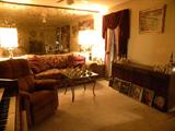 Upholstered Floral Sofa, End Tables/Lamps, Organ & Bench, Stereo w/assorted Readers Digest Albums, Years and years of collecting
Carousel Minature Horses, China Bell Collections and Musical Boxes.
Big Screen TV., Pressed Glass, Fenton, Lenox, Bavaria/German, Mikassa, etc.. Entire Contents of Home Must be SOLD in 3 days...
