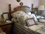Bedroom Furniture - 5 pieces matching...Front Bedroom has like new
spread, matching shams, curtains, pillows....Collections of small assorted jewelry boxes/containers.....Lamps, Several small TV's, Angel Doll Collections..