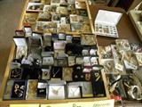 Costume Jewelry PLUS....Rings, Braclets, Necklaces, Charms, Earrings,
Pins, (Religious, Musical, Animal, Angel)etc., etc... Several have never
been worn...So many slightly used....Tables full of nice costume jewelry.