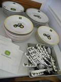Collection of John Deere Dinnerware and silverware.....Come take a look....
