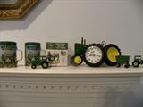 Small collections of "John Deere" Salt/Pepper/Clock/etc., etc.,