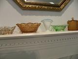 Lots of pressed glassware, Vintage glassware, decorator items, Books, Lamps, something for everyone....