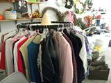 Ladies Clothes and a few mens clothing...Hats, handbags, shoes, belts,
accessories, WW !! Items...Radios, electronics, candles, decorations,
tools, ladder, baskets, games, holiday decorations.
Mark your calendar: Aug 24th and 25th.... COME SAVE $$$$$$......