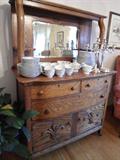 Beautiful Antique Oak Buffet w/beveled mirror, 2 shelves....Great Condition.  Come take a look and make your next purchase....

GREAT Prices...Entire Content of Home Must be SOLD in 2 Days...
Come find you next Treasure...