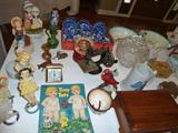 Vintage early 1960's Terry Tot's paper dolls in original box...Excellent condition....Vintage in box "Blue Willow" doll tea set. Assorted Musical boxes, globes. Blue Willow dishes in original BOX....