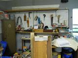 Tool area will be on the left side as you enter into the oversized garage...