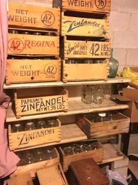 beautiful wood grape crates