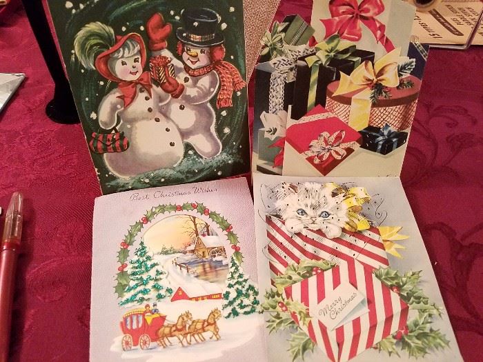 vintage 1940s Christmas cards, so cute!