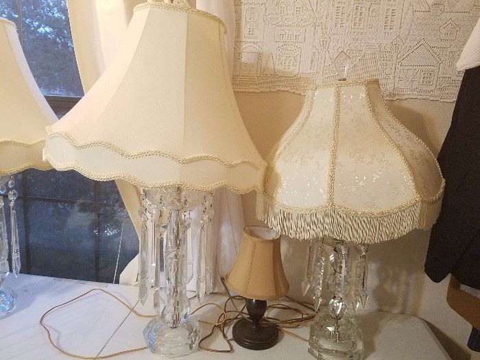lamps, solid crystal....gorgeous!