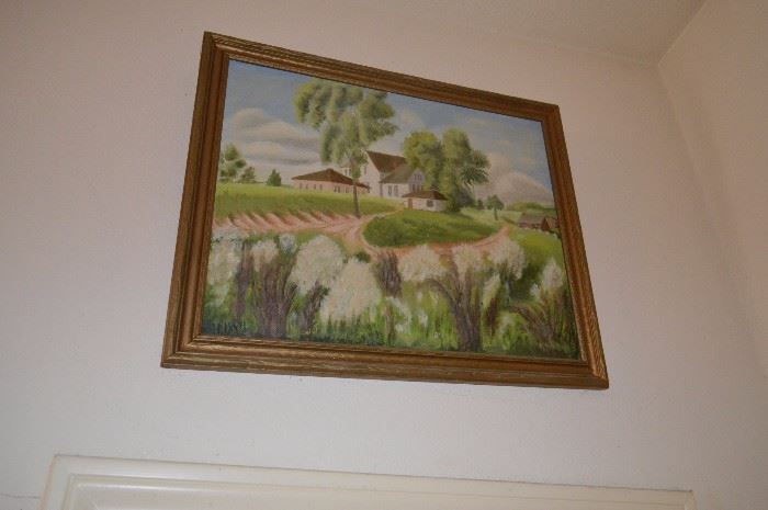 Painting of her home in Lemon Grove where the Home Depot is now