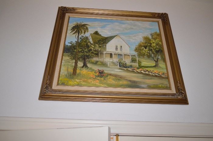 This painting is of the owners original home in Lemon Grove I believe where the Home Depot is now.