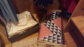 Wedding dress and quilt