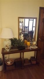 Entry table and many wooden treasure boxes