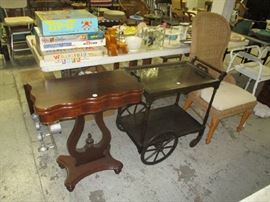 FLIP TOP TABLE AND TEA CART