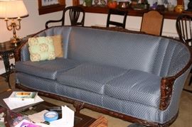 Sofa and Assorted Chairs with Side Table and Lamp