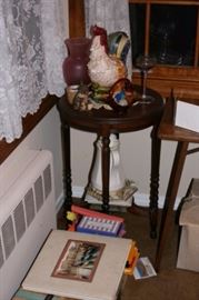 Small Round Side Table and Decorative