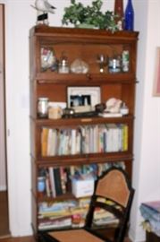 Wood Bookcase and Decorative