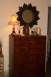 Dresser, Mirror and Lamp