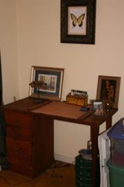 Desk, Lamp and Decorative
