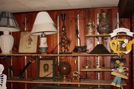 Assorted Lamps and Decorative